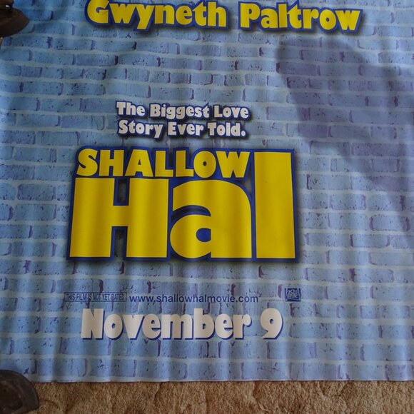 SHALLOW HAL - MOVIE BANNER WITH JACK BLACK AND GWYNETH PALTROW - OVERSIZED VINYL - Picture 2 of 9